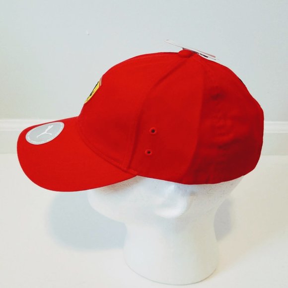 Puma Ferrari Baseball Hat NWT Red Adjustable Strap - Picture 2 of 5